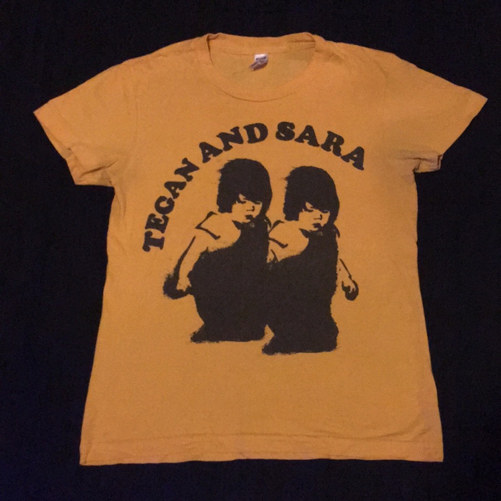 Tegan & Sara Band Tee - mustard yellow
